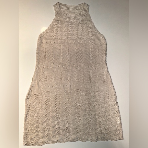 New Women's Solid Color Sleeveless Casual Holiday Hollow Out Embroidery dress - Picture 4 of 8